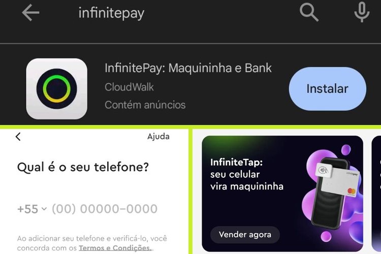 InfinitePay é o aplicativo que transforma o celular em maquininha.