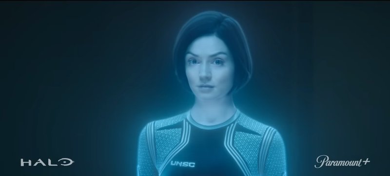 É claro que a nossa querida Cortana não poderia ficar de fora do trailer