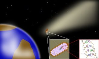 Panspermia é a ideia de que a vida está espalhada por toda a galáxia, ou mesmo pelo Universo, por meio de asteroides, cometas e até planetas menores.