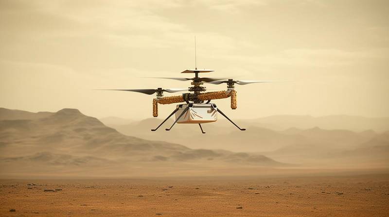 O maior desafio do helicóptero Ingenuity da NASA foi a atmosfera rarefeita de Marte.