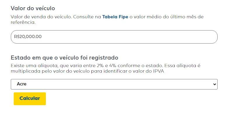 No Gringo você consegue gerar um valor base para o seu IPVA 2024