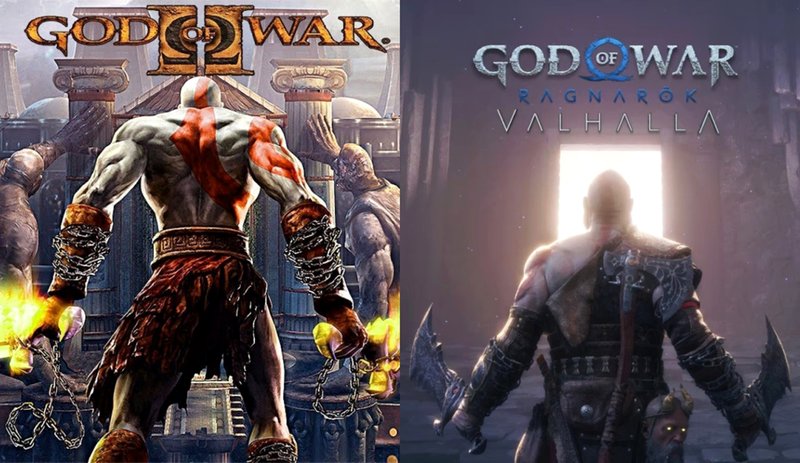 Bela referência de GoW 2 na capa do DLC de God of War Ragnarok.