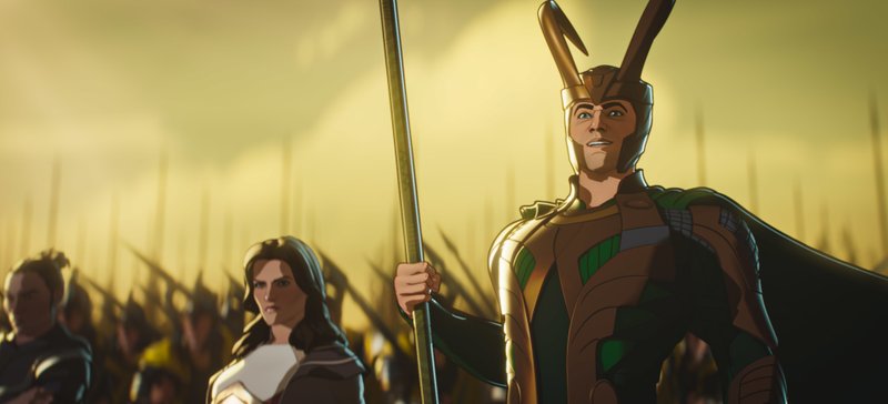 Hogun, Lady Sif e Loki em um episódio de What If…?