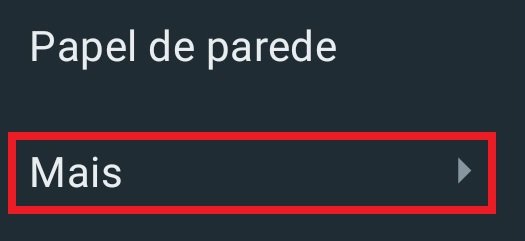 Aperte em "Mais" para visualizar outras opções