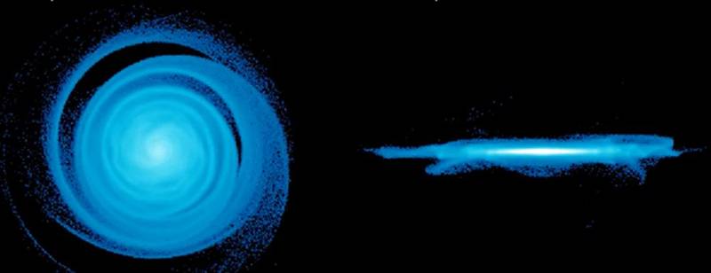 A luz da galáxia espiral mais antiga estão muito distante, por isso, as imagens coletadas pelo ALMA mostram como a BRI 1335-0417 era em um passado distante.