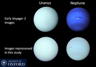 Comparação entre as imagens da Voyager 2 e as do estudo atual