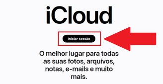 Apertando em "Iniciar sessão" você começa o processo de login na sua conta Apple