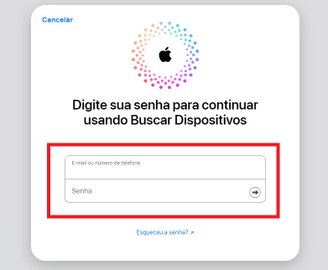 É preciso confirmar o login para prosseguir com o processo