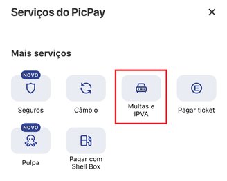 O PicPay também conta com uma opção para parcelar o IPVA pelo aplicativo