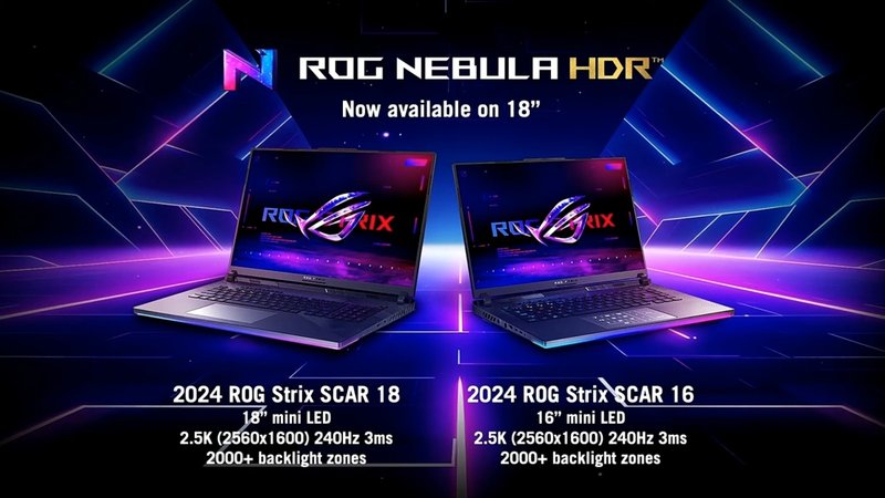 A linha ROG Strix Scar 18 promete performance de ponta