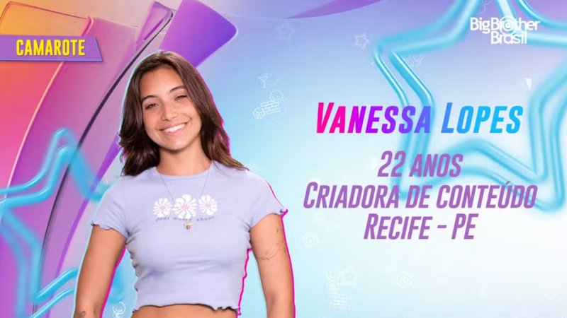 Vanessa Lopes, sister do grupo camarote no BBB24