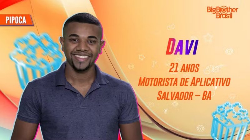 Davi, brother do grupo pipoca no BBB24