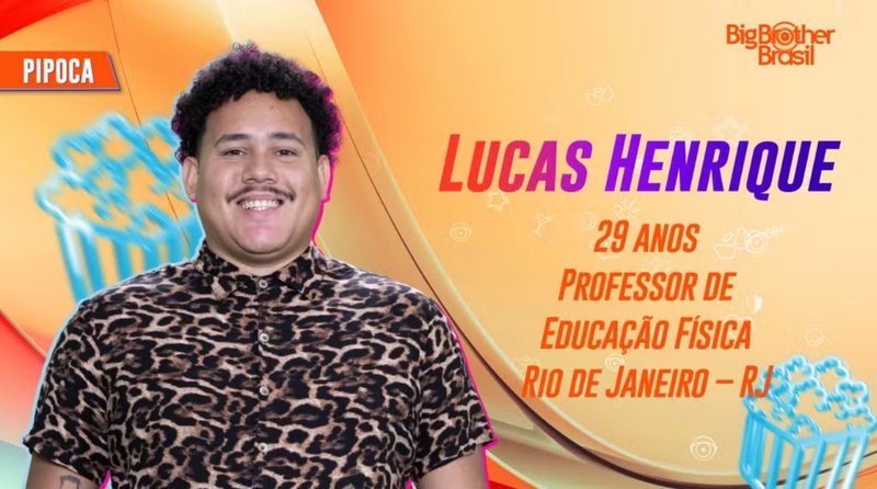 Lucas Henrique, brother do grupo pipoca no BBB24