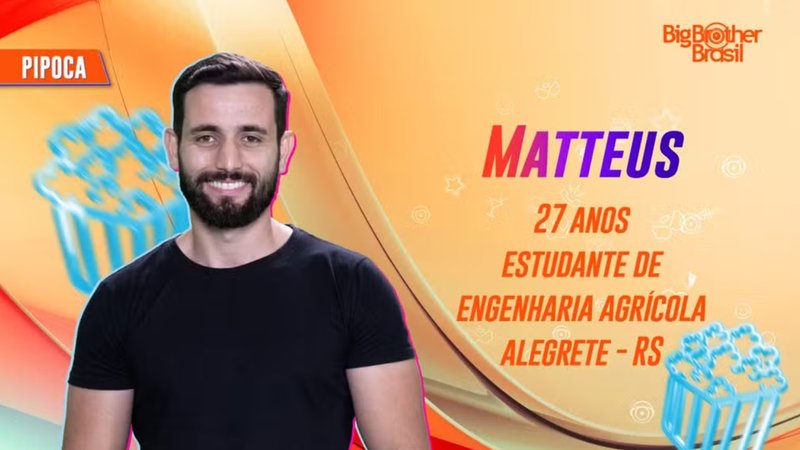 Matteus, brother do grupo pipoca no BBB24