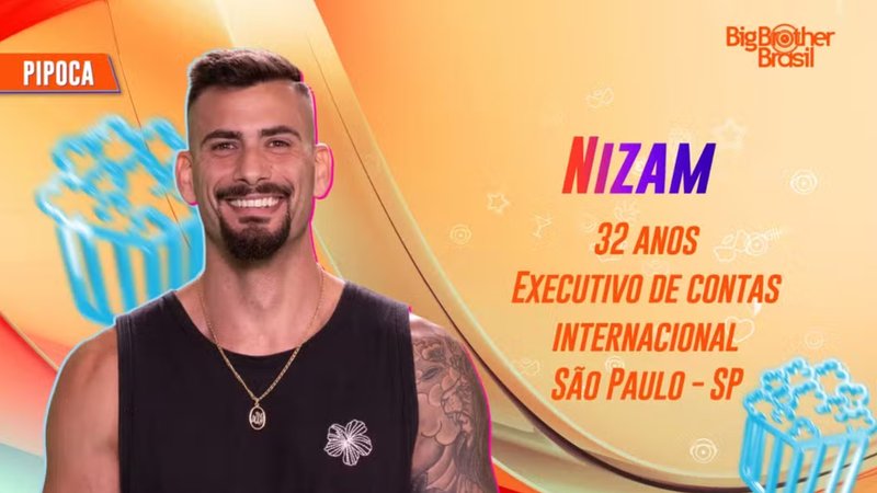 Nizam, brother do grupo pipoca no BBB24