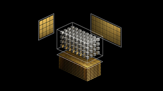 Representação visual dos Tensor Cores na arquitetura Ada Lovelace