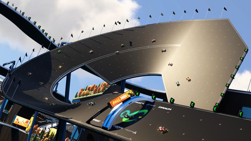 É possível criar as mais loucas pistas em Trackmania