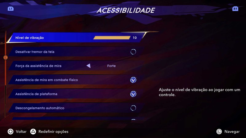 Descrição da Imagem: Menu de acessibilidade