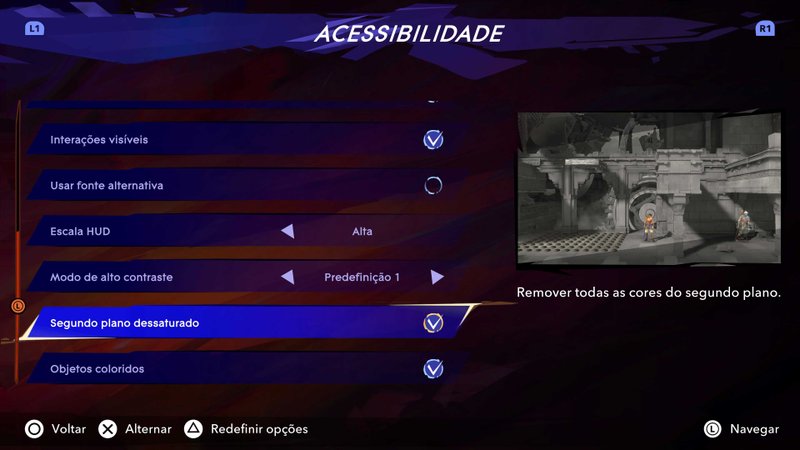 Descrição da Imagem: Menu de configurações de auto contraste