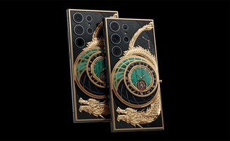 The mobile phones are made of coated titanium and feature a low-relief dragon made of 24K gold on the back.
