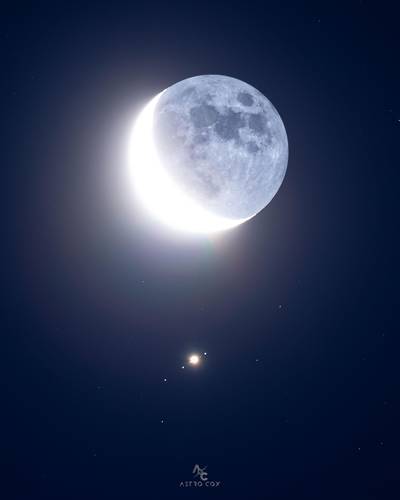 Conjunção entre Lua e Júpiter