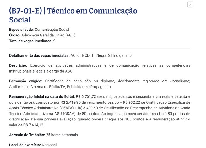 Verifique com atenção as informações dos cargos presentes no Enem dos Concursos Públicos.