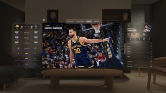 App da NBA desenvolvido para o Vision Pro.