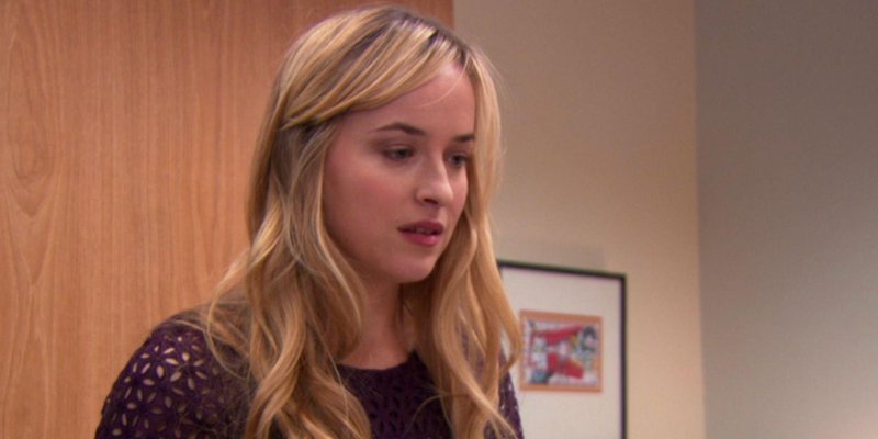 Dakota Johnson no último episódio de The Office.