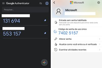 O Google Authenticator e o Microsoft Authenticator oferecem uma cama a mais de segurança.