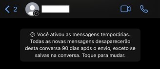 O Modo Temporário dura até 90 dias