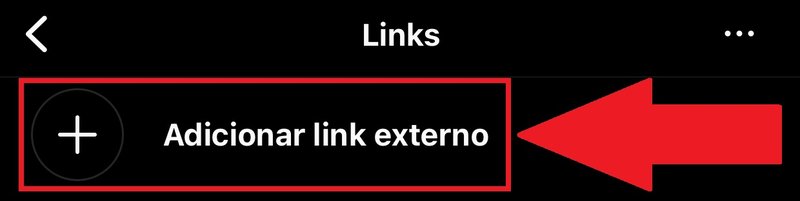 É possível adicionar qualquer tipo de link