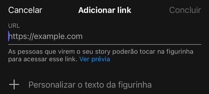 Você pode adicionar um texto para ajudar a redirecionar as pessoas para seu link