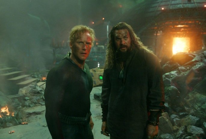 Patrick Wilson e Jason Momoa em cena de Aquaman 2: Reino Perdido.