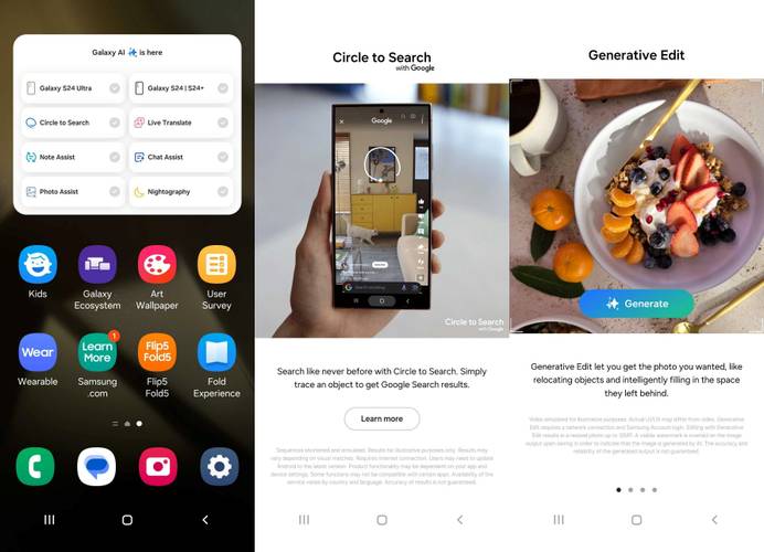 O Try Galaxy agora inclui demonstrações das ferramentas do Galaxy AI.