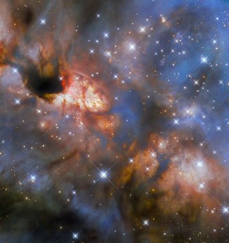 The region is considered a star-filled nebula, ultimately a place of intense star formation.