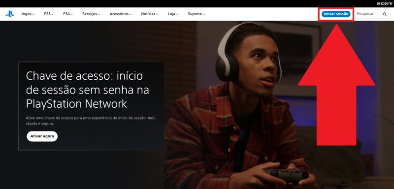 É preciso se logar na PSN para ativar a Pass Key