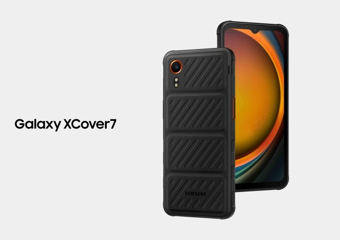 O Galaxy XCover 7 tem design resistente para ambientes de trabalho com condições extremas.