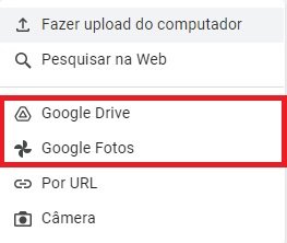 Você pode usar os serviços de armazenamento em nuvem do próprio Google