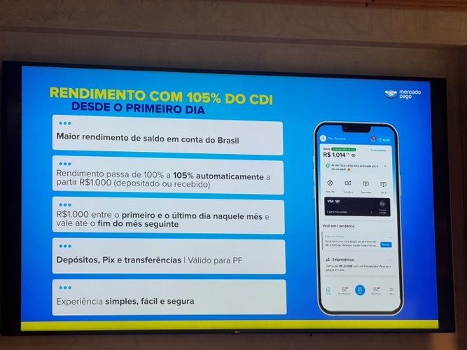 Detalhes sobre a nova rentabilidade da conta do Mercado Pago.
