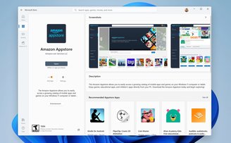 A loja de apps Android da Amazon dentro do Windows 11.