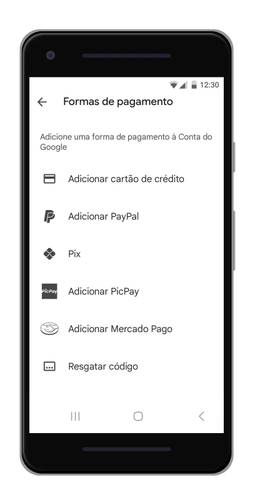 A Play Store agora aceita Pix como método de pagamento.