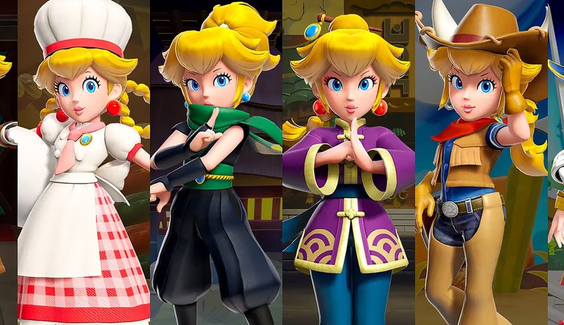 Princess Peach Showtime terá uma vasta lista de trajes para a princesa usar.