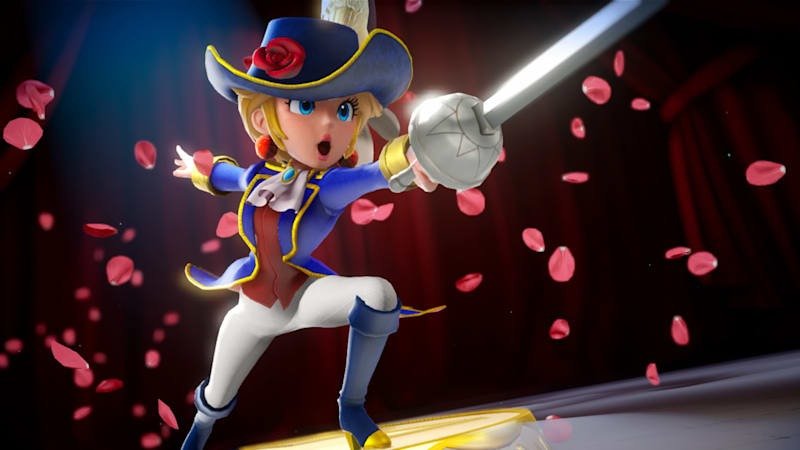 Em Princess Peach: Showtime!, a monarca do Reino dos Cogumelos ganha protagonismo e enfrenta seus inimigos.