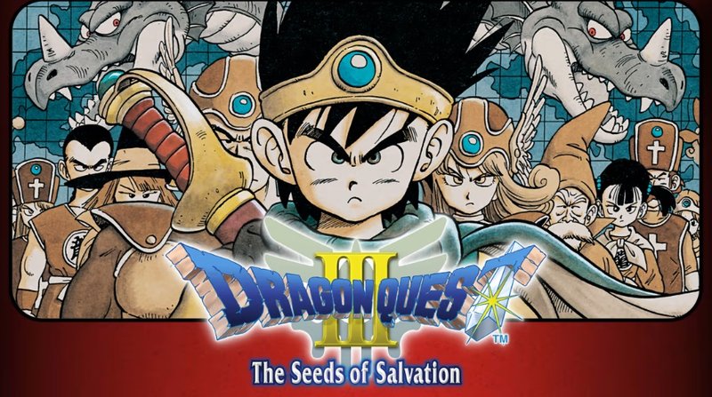 Uma das artes de capa de Dragon Quest com o traço de Toriyama.