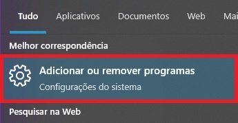 Clique na opção "Adicionar ou remover programas" para iniciar o procedimento de remoção do Valorant