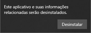 É preciso confirmar a desinstalação do jogo