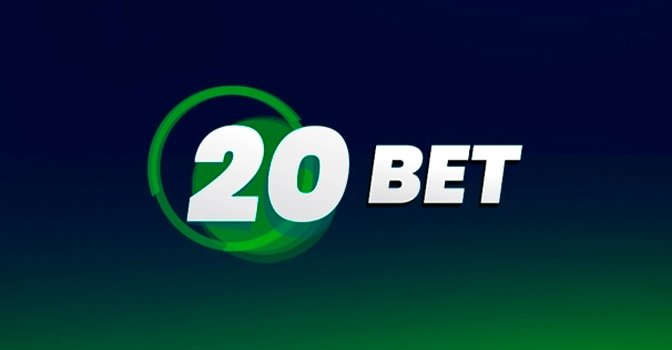 logo 20Bet fundo azul e verde