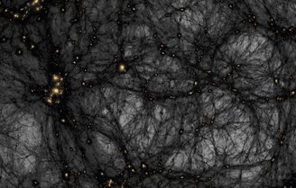 Simulation of dark matter formation since the beginning of the universe.