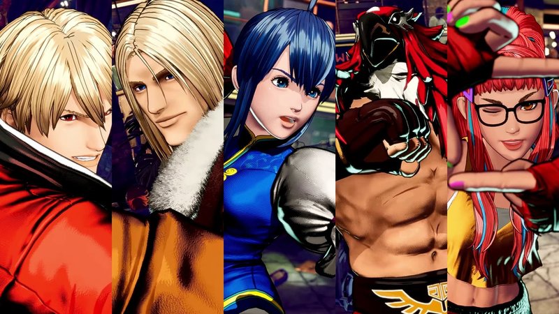 Alguns dos personagens confirmados em Fatal Fury: City of the Wolves.