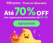 Aniversário do AliExpress tem descontos de até 70%, frete grátis e cupons exclusivos; veja ofertas